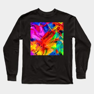 Bright Colorful Abstract Design Long Sleeve T-Shirt